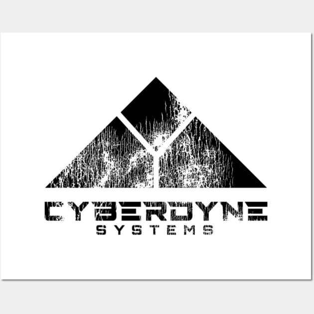 Worn Cyberdyne Logo (Black) Wall Art by selmaeelsharon